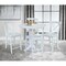 International Concepts 36 in. Solid Wood Round Top Pedestal Dining Table with 4 Counter Height Stools in White K08-36RT-23B-S6132-4 - alternate 2